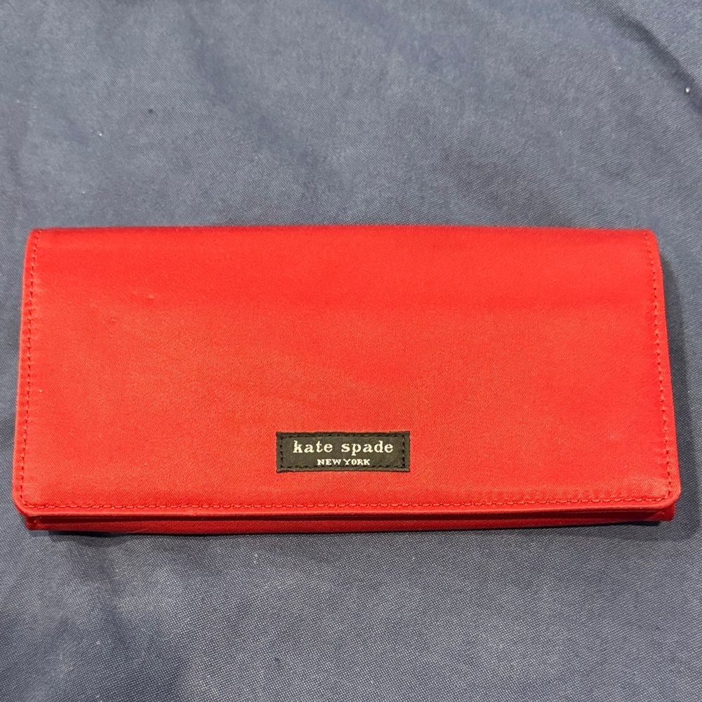 kate spade Red Continental Wallet with Logo